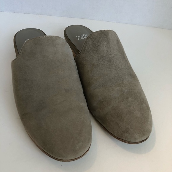 Eileen Fisher Shoes - Eileen Fisher Taupe Dion Slide Mules